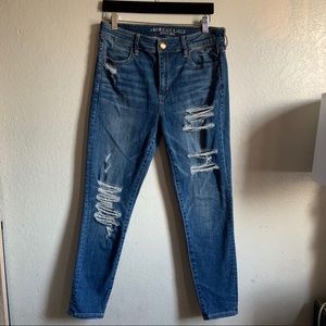 American eagle distressed high rise jegging
